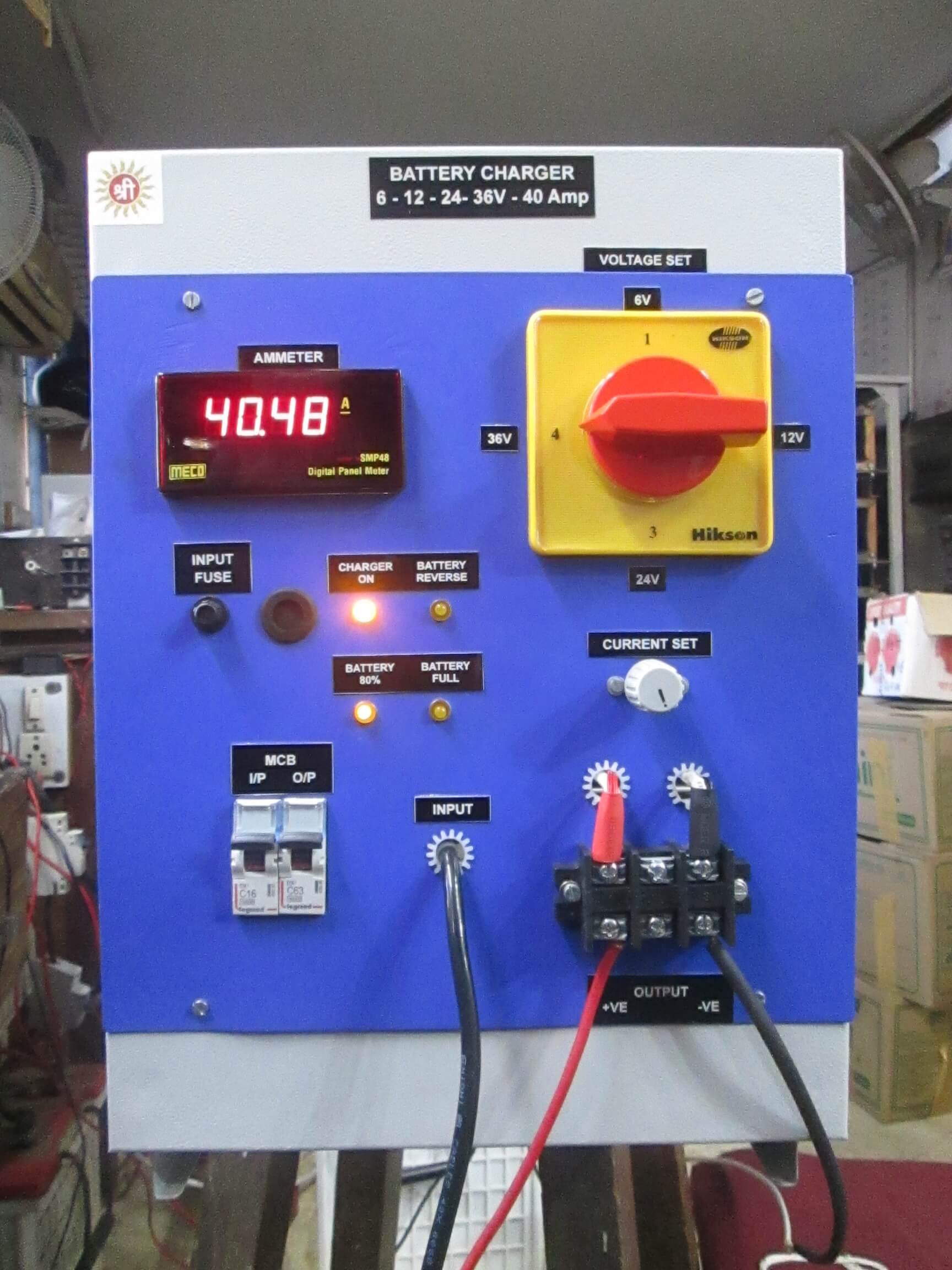 24 V / 60 A Industrial Battery Charger Battery Charger 6 to 36V 40A